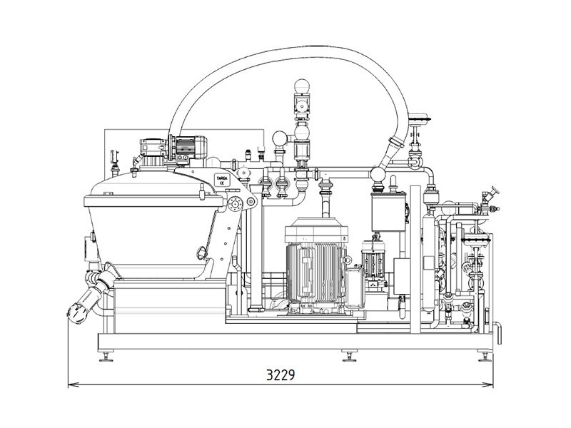 technical drawing procut industrial cooking kettle