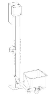 elevatore a colonna per linee confetture e sughi