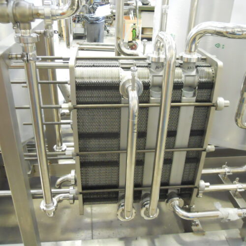 Scambiatore a piastre su impianto preparazione gelato per pastorizzazione
