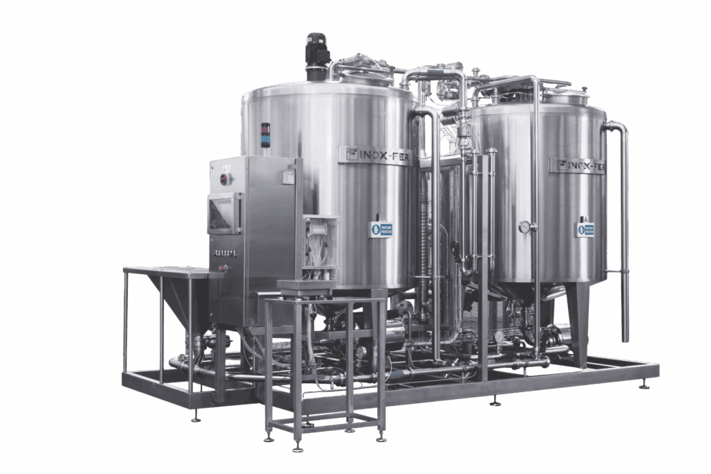 Inox-Fer mixing plant with tanks and agitators