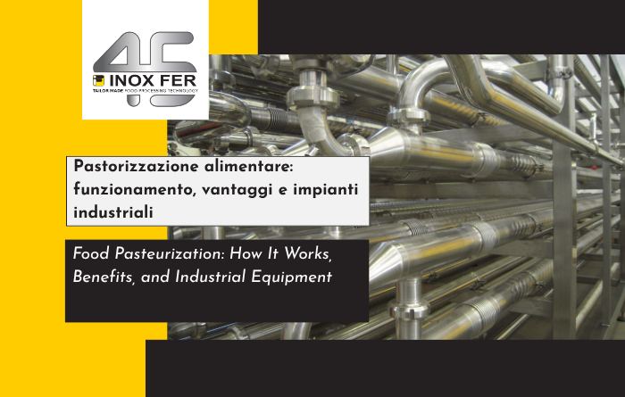 Impianto industriale di pastorizzazione alimentare in acciaio inox per il settore food processing